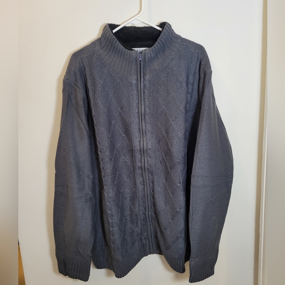 Harband Sweater Jacket Charcoal